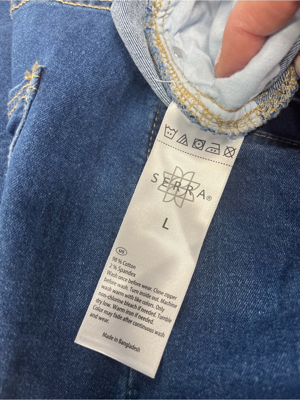 Vintage Serra Blue Denim Skirt with Front Button - Picture 9 of 9